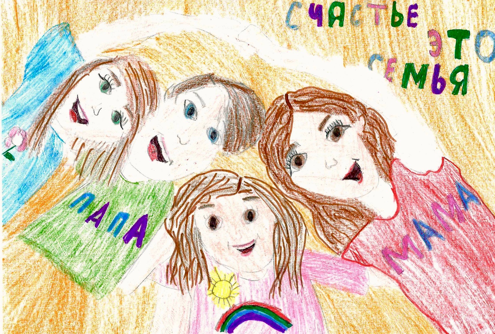 Это мое самое любимое детство. Детские рисунки. Рисунок на тему семья. Рисунок на тему день семьи. Рисунок на тему счастье.